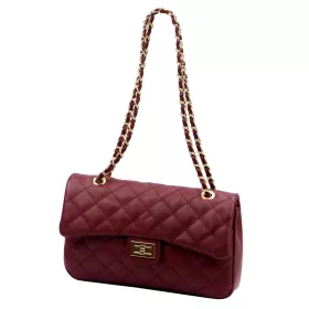   Camilla PREMIUM 10.018 MIDI SAVAGE bordó női bőr kézitáska 28.5 x 17.5 x 10 cm