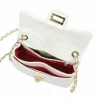 Camilla PREMIUM 10.018 MINI SAVAGE fehér női velúr bőr bőr kézitáska 21.5 x 14 x 8 cm