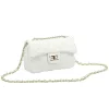 Camilla PREMIUM 10.018 MINI SAVAGE fehér női velúr bőr bőr kézitáska 21.5 x 14 x 8 cm