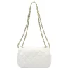 Camilla PREMIUM 10.018 MINI SAVAGE fehér női velúr bőr bőr kézitáska 21.5 x 14 x 8 cm