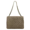Camilla PREMIUM 10.023 MAXI (10.017) taupe női velúr bőr bőr kézitáska 32 cm