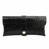 Florence ET-01 CROCO fekete marhabőr irattartó 16.5 x 7.5 x 4 cm