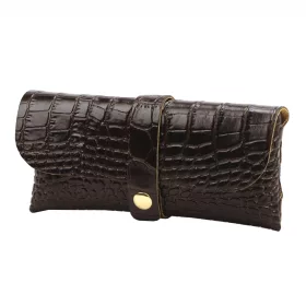   Florence ET-01 CROCO barna marhabőr irattartó 16.5 x 7.5 x 4 cm