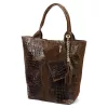 Luka 26-026 CROCO barna női bőr kézitáska 40 x 36 x 19 cm