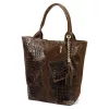 Luka 26-026 CROCO barna női bőr kézitáska 40 x 36 x 19 cm