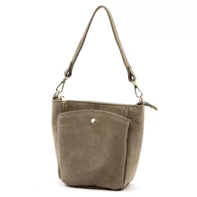 Luka 26-018 taupe női bőr kézitáska 21 x 20 x 11 cm