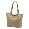 MiaMore 01-058 DOLLARO krém női bőr válltáska 40 x 30 x 12 cm