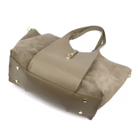 Luka 26-068 taupe női bőr válltáska 45 x 30 x 16 cm