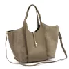 Luka 26-068 taupe női bőr válltáska 45 x 30 x 16 cm