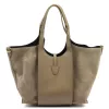 Luka 26-068 taupe női bőr válltáska 45 x 30 x 16 cm