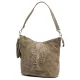 Luka 26-027 CROCO taupe női bőr válltáska 26 x 26 x 16 cm