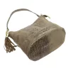 Luka 26-027 CROCO taupe női bőr válltáska 26 x 26 x 16 cm