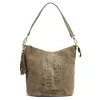 Luka 26-027 CROCO taupe női bőr válltáska 26 x 26 x 16 cm