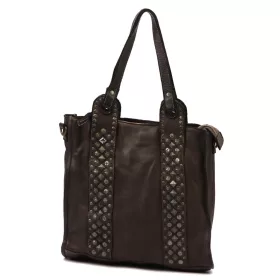 VS 093-282 barna női bőr kézitáska 29 x 27 x 10 cm