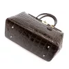 Luka 26-002 CROCO barna női bőr kézitáska 35 x 26.5 x 15.5 cm