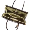 Luka 26-002 CROCO barna női bőr kézitáska 35 x 26.5 x 15.5 cm