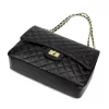 Camilla PREMIUM 10.023 MAXI SAVAGE fekete női bőr kézitáska 32 x 22 x 11 cm