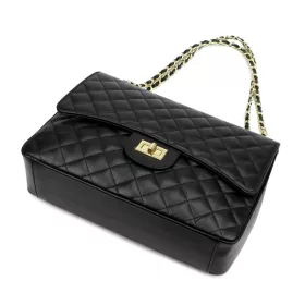   Camilla PREMIUM 10.023 MAXI SAVAGE fekete női bőr kézitáska 32 x 22 x 11 cm