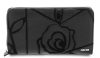  Giudi exkluzív, fekete virág mintás női bőr pénztárca