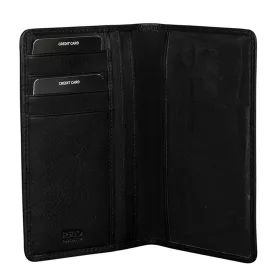   Burkely FUNDAMENTALS ANTIQUE AVERY fekete bőr útlevéltartó, 15 × 10 cm