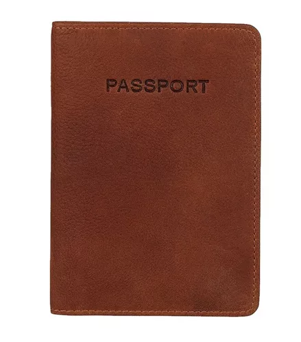 Burkely FUNDAMENTALS ANTIQUE AVERY konyak bőr útlevéltartó, 15 × 10 cm
