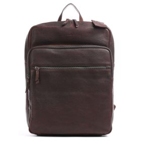  Burkely Antique Avery sötétbarna bőr hátizsák, laptop tartóval 15,6"