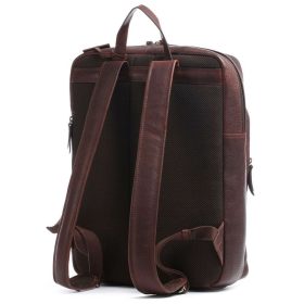   Burkely Antique Avery sötétbarna bőr hátizsák, laptop tartóval 15,6"