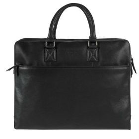 Burkely Antique Avery nagyméretű fekete bőr laptoptáska