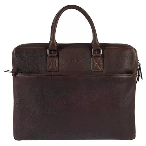 Burkely Antique Avery nagyméretű barna bőr laptoptáska 17"