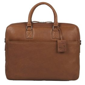   Burkely Antique Avery nagyméretű konyak színű bőr laptoptáska 17"