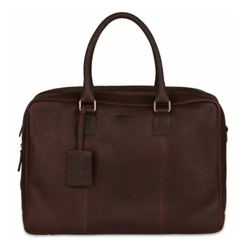 Burkely Antique Avery sötétbarna színű bőr laptoptáska, oldaltáska 15"6