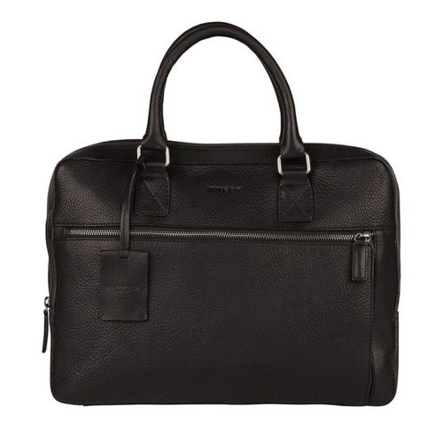 Burkely Antique Avery fekete bőr laptoptáska, oldaltáska 13"