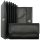Uniszex fekete bőr brifkó, pénztárca 18 × 10 cm