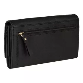   Burkely Secret Sage fekete színű, női bőr pénztárca, RFID védelemmel