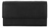 Uniszex fekete bőr brifkó, pénztárca 18 × 10,5 cm