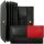 Uniszex fekete-piros bőr brifkó, pénztárca 17 × 10,5 cm