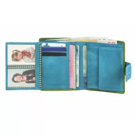   Greenburry kisméretű női bőr pénztárca, menta zöld-kék