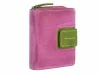 Greenburry kisméretű női bőr pénztárca, fuxia-zöld
