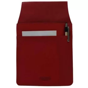   Uniszex piros bőr pincértárca, brifkó tartó 15,5 × 25 cm