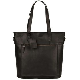   Burkely Vintage Jade fekete színű női bőr válltáska, shopper, 14" laptoptartóval
