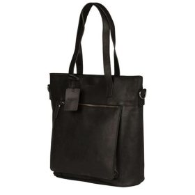   Burkely Vintage Jade fekete színű női bőr válltáska, shopper, 14" laptoptartóval