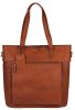 Burkely Vintage Jade konyak színű női bőr válltáska, shopper, laptop táska 14"