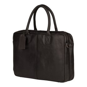   Burkely Vintage Jack fekete színű bőr laptoptáska, vállpánttal 13,3"