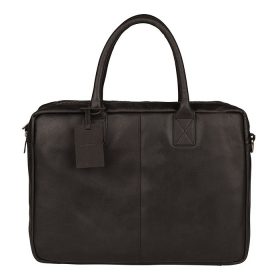   Burkely Vintage Jack fekete színű bőr laptoptáska, vállpánttal 13,3"