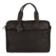 Burkely Vintage River fekete bőr laptoptartós, oldaltáska 15,6''