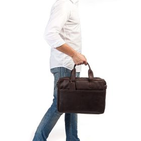   Burkely Vintage Jesse Worker barna bőr laptoptáska, oldaltáska 14"