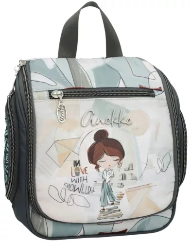 Anekke Sophia szürke-kék női kozmetikai táska, neszeszer 21 x 24 x 8 cm