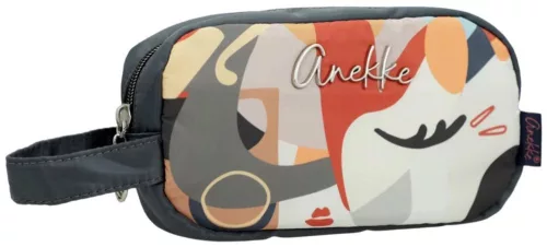 Anekke Eikon szürke-piros női kozmetikai táska, neszeszer 20 x 12 x 5 cm