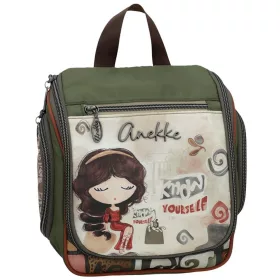   Anekke Muse khaki-barna női kozmetikai táska, neszeszer 21 x 24 x 8 cm