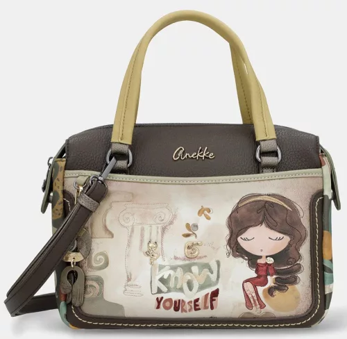 Anekke Muse krém-khaki női kézitáska vállpánttal 34 x 23 x 16 cm